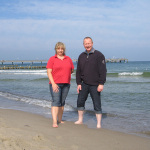 mit Ehefrau Ines im Jahr 2007 an der Ostsee
