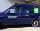 Auslieferungsfahrzeug mit Radio-Werbung Auslieferungsfahrzeug mit Radio-Werbung